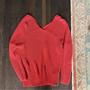 Superdry orange sweater.  Size 8